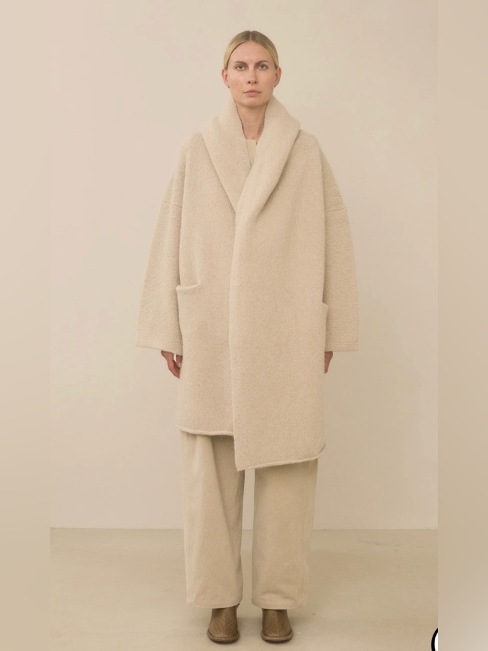 Lauren Manoogian Capote Coat / shawl coat antique melange